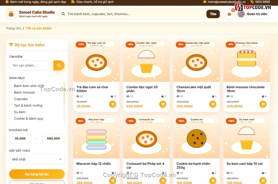 Sweet,bán bánh ngọt,bán bánh